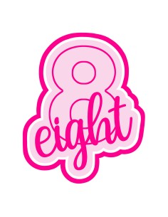 3D Uitsteker op Maat: Cijfer 8 - Eight