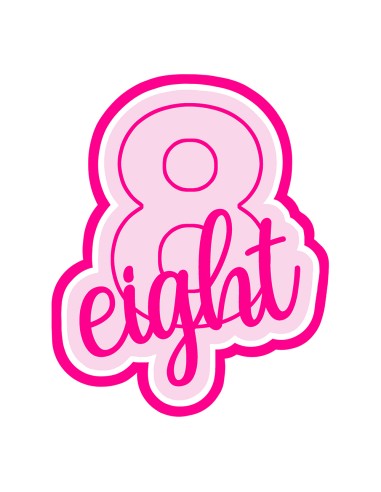 3D Uitsteker op Maat: Cijfer 8 - Eight