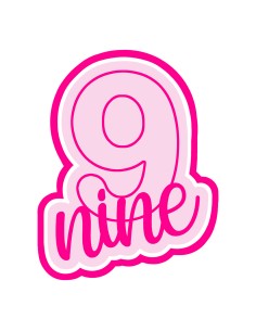 3D Uitsteker op Maat: Cijfer 9 - Nine