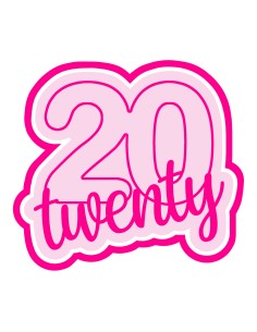 3D Uitsteker op Maat: Cijfer 20 - Twenty