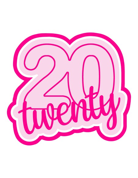 3D Uitsteker op Maat: Cijfer 20 - Twenty