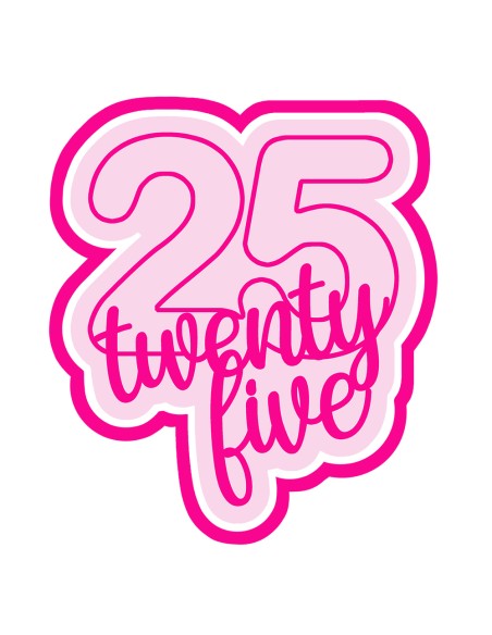 3D Uitsteker op Maat: Cijfer 25 - Twenty Five