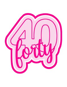 3D Uitsteker op Maat: Cijfer 40 - Forty