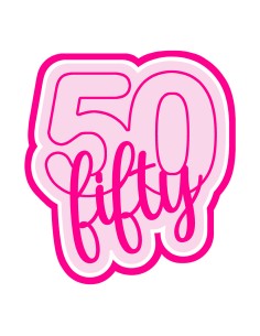 3D Uitsteker op Maat: Cijfer 50 - Fifty