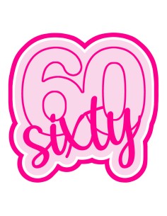 3D Uitsteker op Maat: Cijfer 60 - Sixty