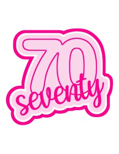 3D Uitsteker op Maat: Cijfer 70 - Seventy