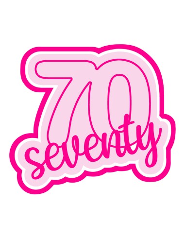 3D Uitsteker op Maat: Cijfer 70 - Seventy