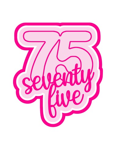 3D Uitsteker op Maat: Cijfer 75 - Seventy Five