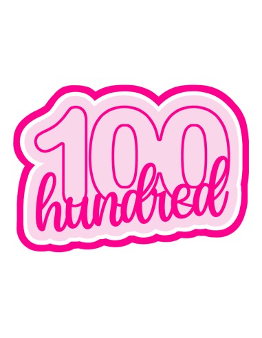 3D Uitsteker op Maat: Cijfer 100 - Hundred