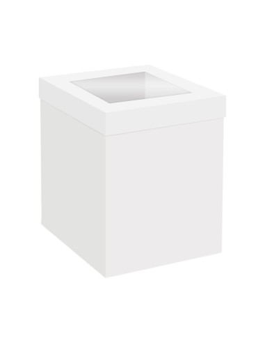 Taartdoos Hoog Wit met Venster 40x40x30cm -1st-