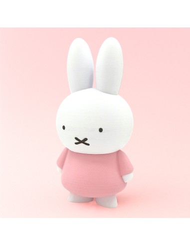 3D Taarttopper op Maat: Konijntje Wit-Roze
