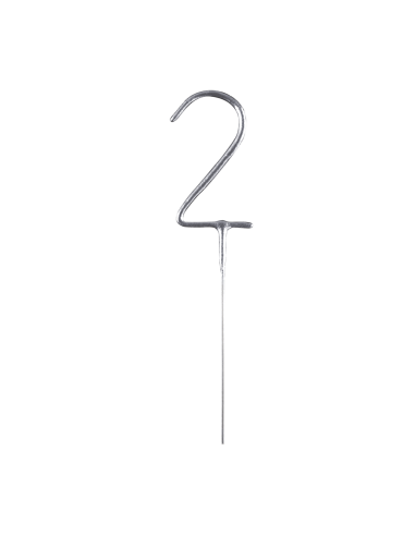 Feeststerretje Cijfer 2 - Zilver