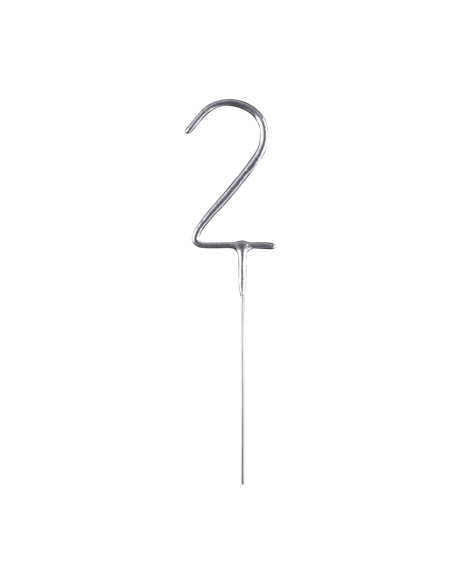 Feeststerretje Cijfer 2 - Zilver