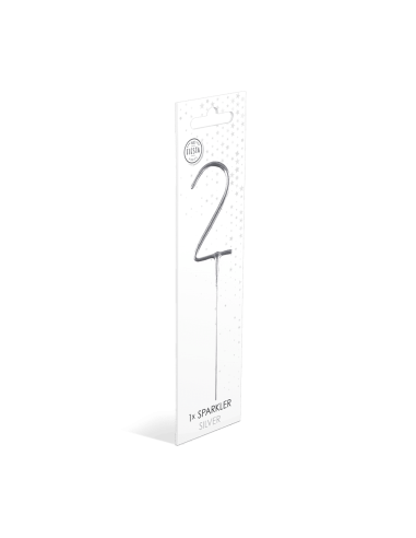 Feeststerretje Cijfer 2 - Zilver
