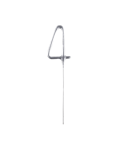 Feeststerretje Cijfer 4 - Zilver