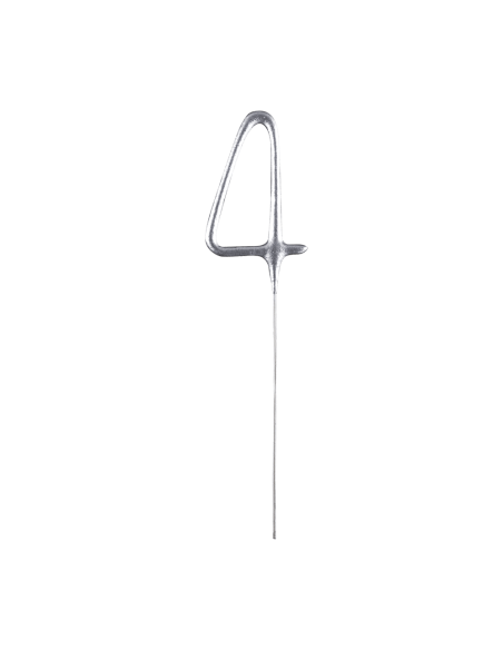 Feeststerretje Cijfer 4 - Zilver