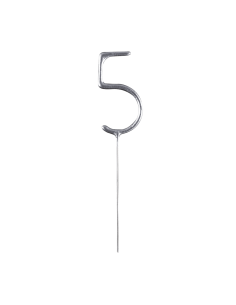 Feeststerretje Cijfer 5 - Zilver