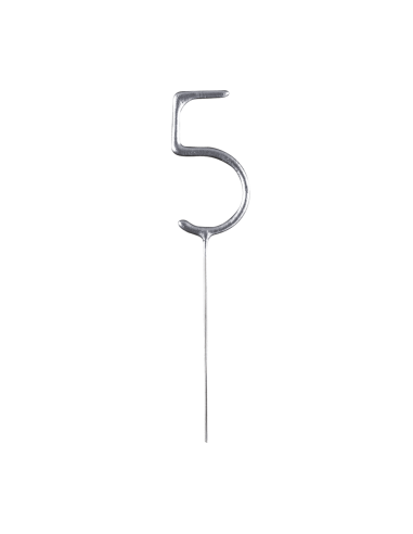 Feeststerretje Cijfer 5 - Zilver