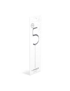 Feeststerretje Cijfer 5 - Zilver 2