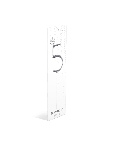 Feeststerretje Cijfer 5 - Zilver