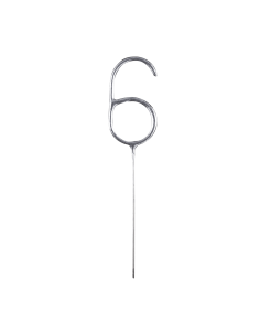 Feeststerretje Cijfer 6 - Zilver