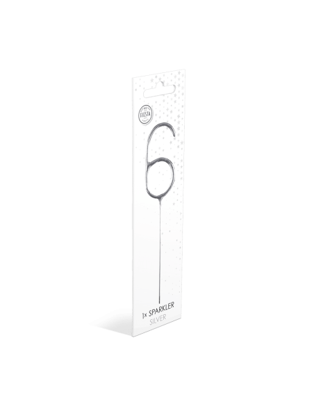 Feeststerretje Cijfer 6 - Zilver