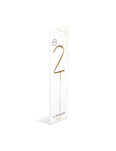 Feeststerretje Cijfer 2 - Goud