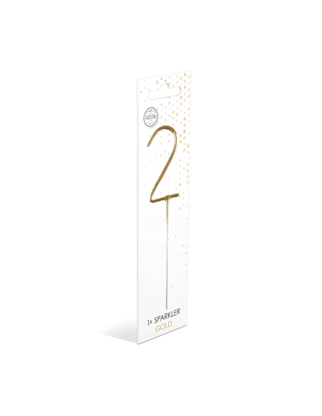 Feeststerretje Cijfer 2 - Goud