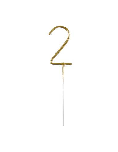 Feeststerretje Cijfer 2 - Goud