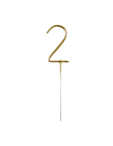 Feeststerretje Cijfer 2 - Goud