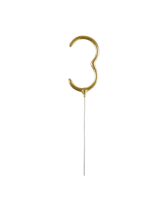 Feeststerretje Cijfer 3 - Goud