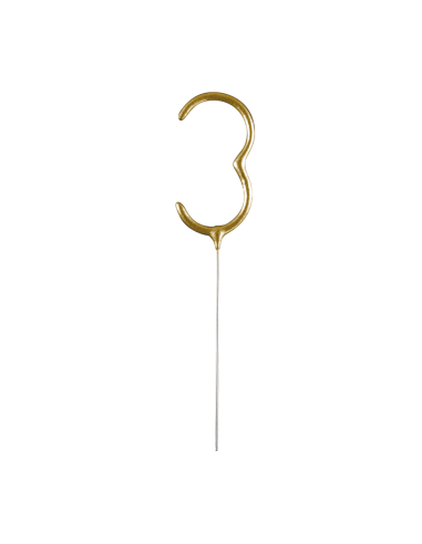 Feeststerretje Cijfer 3 - Goud