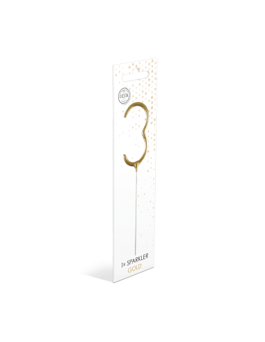 Feeststerretje Cijfer 3 - Goud