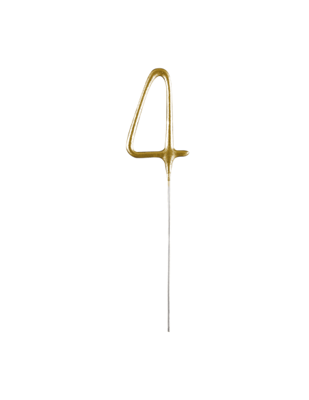 Feeststerretje Cijfer 4 - Goud