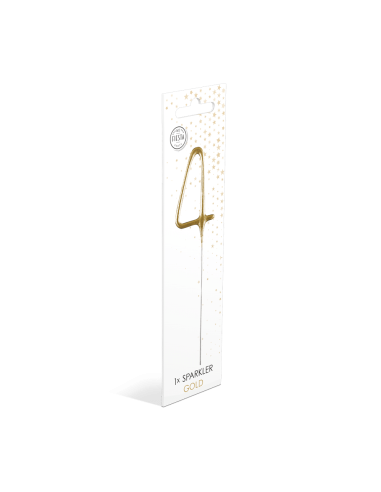 Feeststerretje Cijfer 4 - Goud