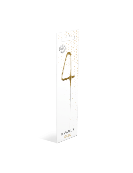 Feeststerretje Cijfer 4 - Goud