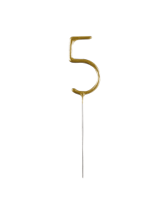 Feeststerretje Cijfer 5 - Goud
