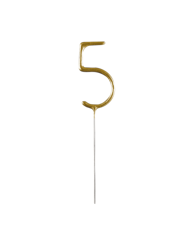 Feeststerretje Cijfer 5 - Goud