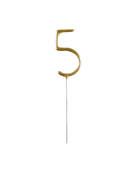 Feeststerretje Cijfer 5 - Goud