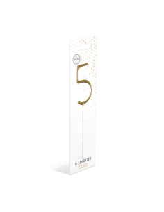 Feeststerretje Cijfer 5 - Goud 2