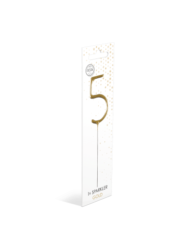 Feeststerretje Cijfer 5 - Goud