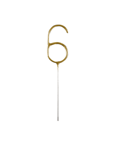 Feeststerretje Cijfer 6 - Goud