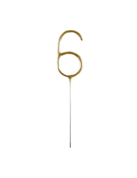 Feeststerretje Cijfer 6 - Goud