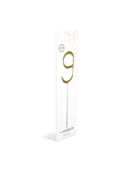 Feeststerretje Cijfer 9 - Goud