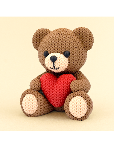 3D Taarttopper op Maat: Beertje Bruin/Rood