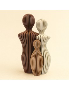 3D Taarttopper op Maat: Bruidspaar met 0-4 Kinderen - Bruin