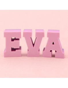 3D Taarttopper op Maat: Tekst 1-3 letters - Kleur naar Keuze