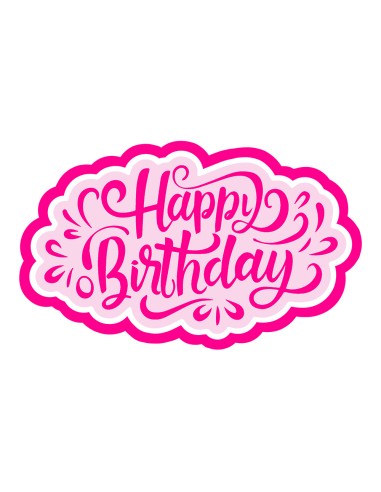 3D Uitsteker op Maat: Happy Birthday 1 met Stempel