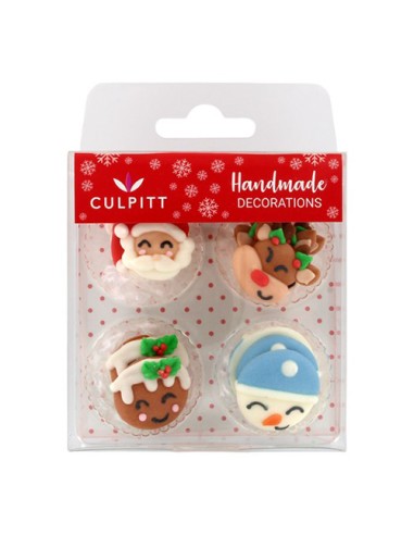 Culpitt Suikerdecoratie Kerstfeest -12st-