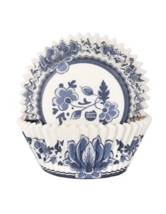 House of Marie Baking Cups Delfts Blauw -48st-